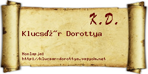 Klucsár Dorottya névjegykártya